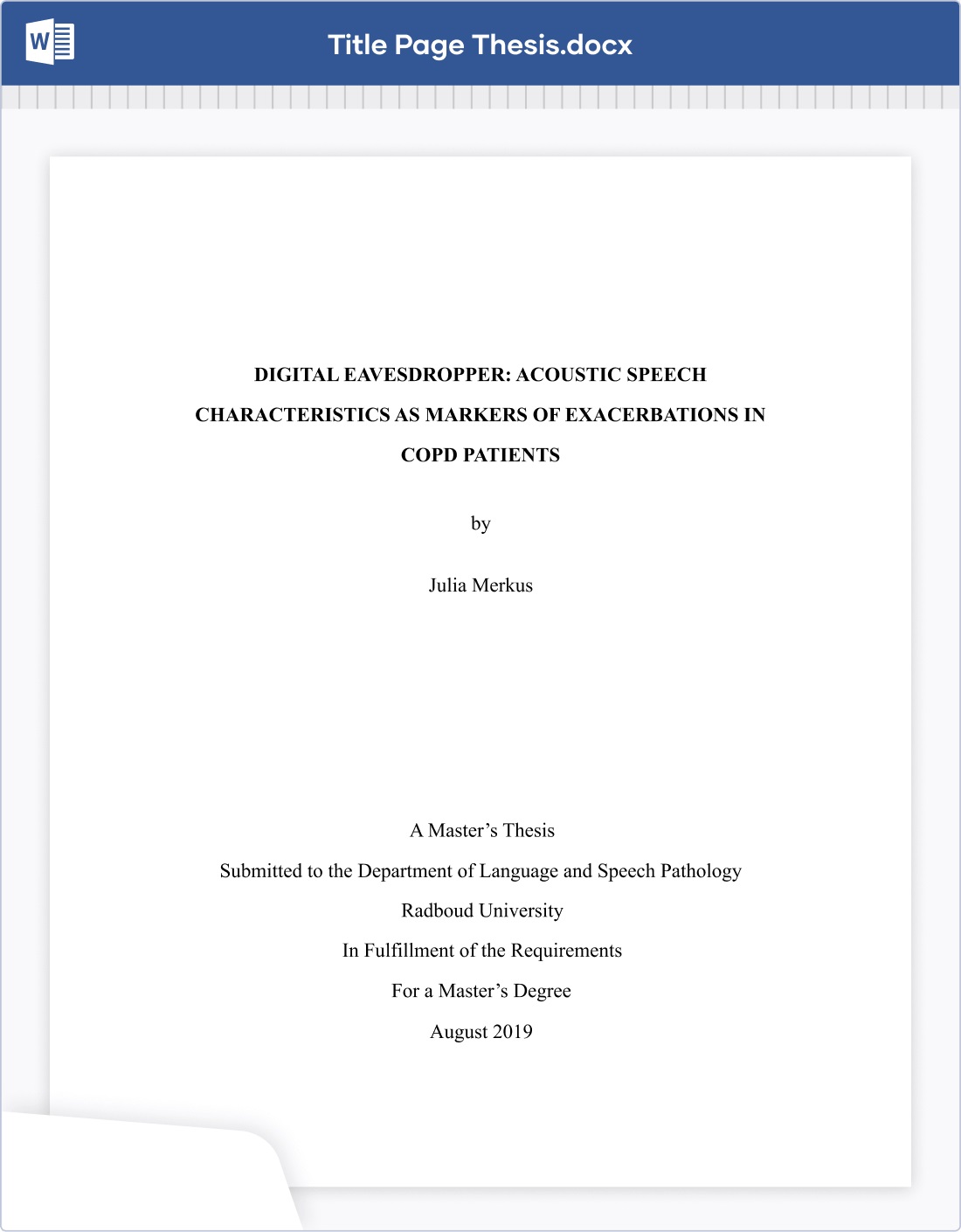 論文標(biāo)題格式