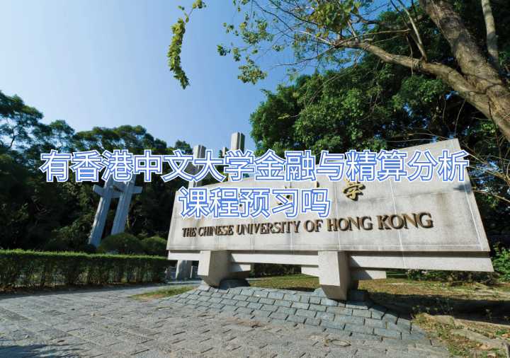 有香港中文大學(xué)金融與精算分析課程預(yù)習(xí)嗎